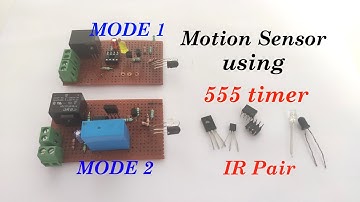 MOTION SENSOR AUTOMATIC LIGHT USING 555 TIMER IC and IR PAIR.
