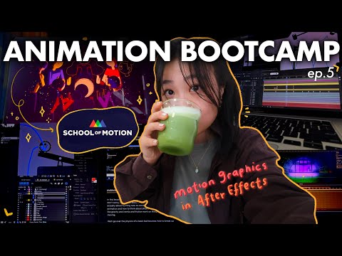 ANIMATION BOOTCAMP ep. 5 👾 after effects oscillations, critques and assignments, café hopping