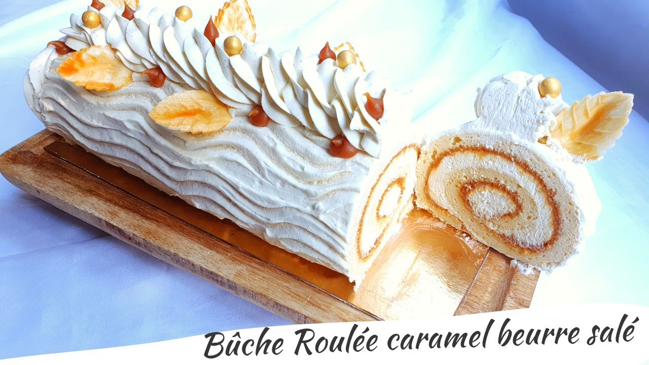 La bûche roulée traditionnelle à la crème au beurre