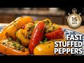Stuffed Sweet Peppers | Indian-Style Potato Filling | Easy Vegetarian Recipe in 15 Minutes