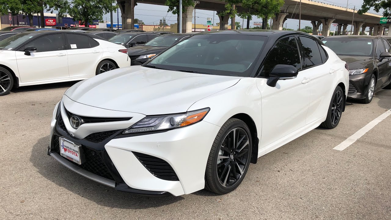 2018 Toyota Camry Xse V6 Black Top And Red Interior Youtube