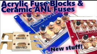 New Acrylic Quad XL2 Fuse Blocks and SMD Ceramic ANL Fuses | Great for Car Audio!