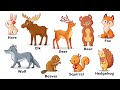 Учим английский. Дикие животные. Wild animals. Учим название диких животных на английском. Часть 1.