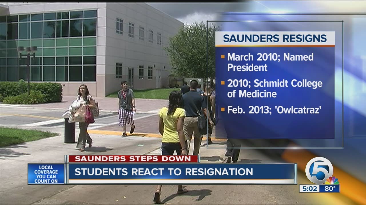 FAU President Mary Jane Saunders, students react