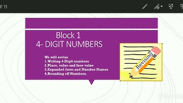 Revision:Block-1|| 4-Digit numbers|| Grade3