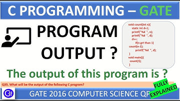 GATE 2016 CS Q35 - What will be the output of the following C program?