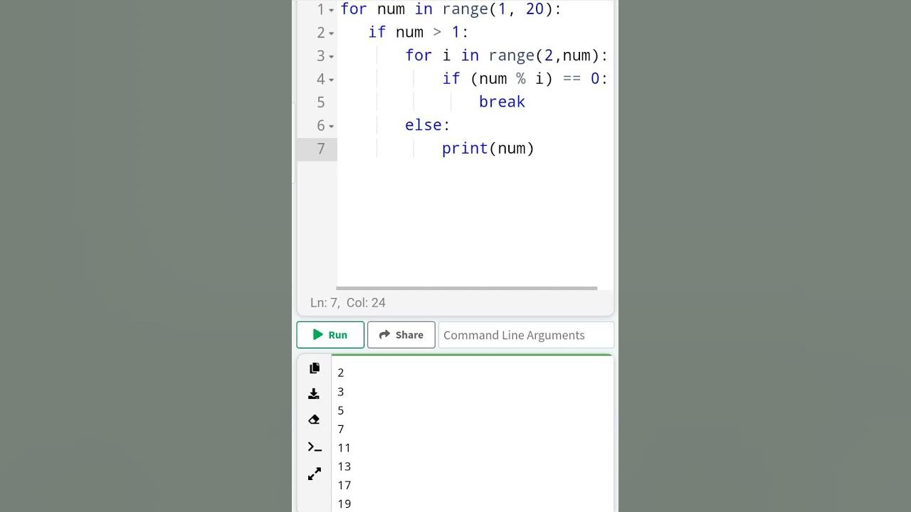 find-prime-numbers-in-range-using-python-for-loop-python-coding