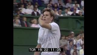 Wimbledon 1989 2R Edberg vs Woodbridge (1/2)