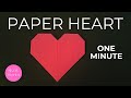 Folding a paper heart for your sweetheart in one minute no glue no tape