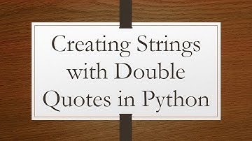 Creating Strings with Double Quotes in Python