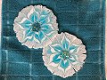 #14 - White and Blue Flower Coasters