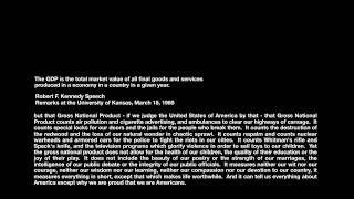 Robert F. Kennedy on GDP