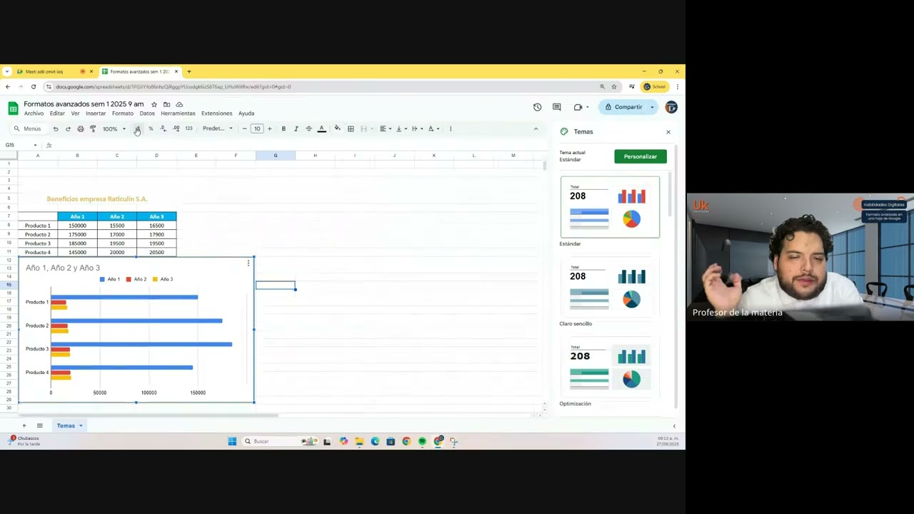 Formato avanzado en una hoja de Google