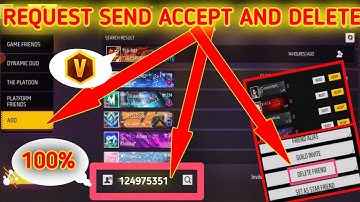 HOW TO SEND FRIEND REQUEST AND ACCEPT AND DELETE IN FREE FIRE | FRIEND REQUEST SEND ACCEPT DELETE |