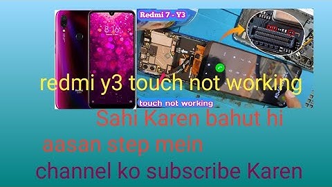 MI y3 touch not working problem solve
