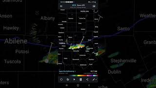 First storm of the day east of Abilene Texas
