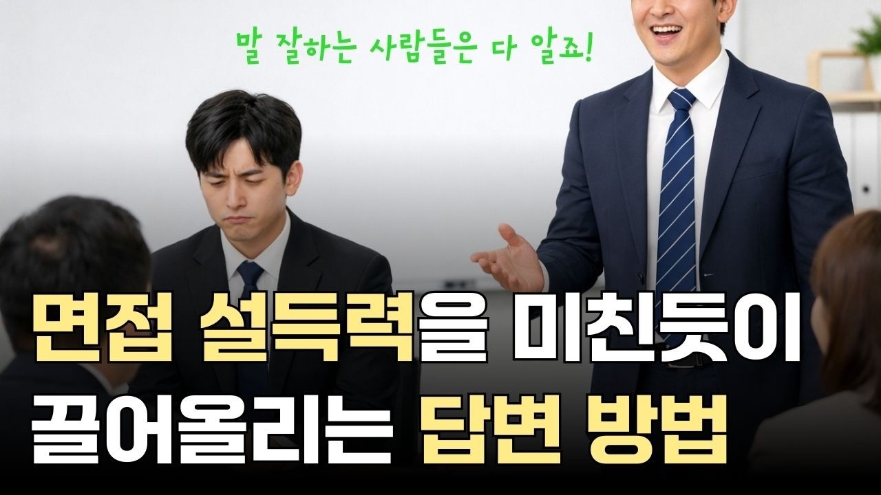 면접 답변 깔끔하게 잘하네! 이제 이런 말을 들으실 거에요