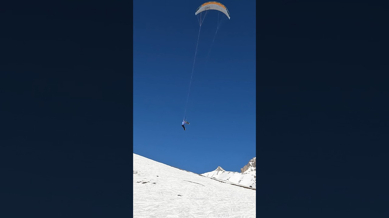Super snowkite board off #snowkite #snowkiting #snowboarding #snowboard #extreme #fly