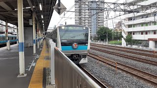 E233系サイ150編成(根岸線開業50周年HM)が南浦和駅に到着する動画