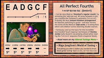All Perfect Fourths | E-A-D-G-C-F | HQ Tuning Notes & Info | World of Tuning | Rāga Junglism