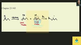 [Chemistry] Acid-catalyzed bromination of 2-pentanone ( ) forms two products:   ( ) and  ( ). Explai