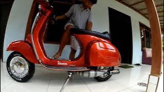 Knalpot Vespa Racing Kiri big Carbon DRP Racing Muffler on sprint