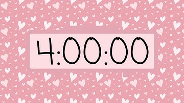 ⏳ 4-Hour Countdown Timer – Simple Beeps 🎯✨ | Stay Focused & Get Things Done! 🚀📚