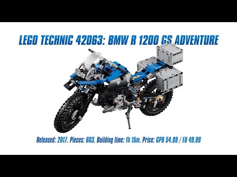 dybt Bryde igennem Falde tilbage LEGO Technic 42063: BMW R 1200 GS Adventure Unboxing, Speed Build & Review  [4K] - YouTube