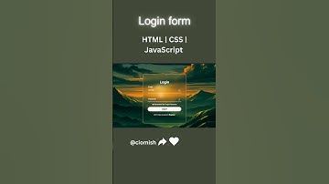 How to create a login form using HTML & CSS only #html #css #javascript #webdesign #coding #login