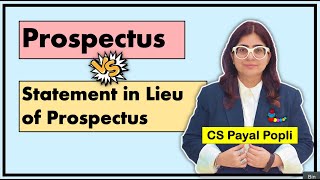 Prospectus and Statement in Lieu of Prospectus | Prospectus vs Statement in Lieu of Prospectus