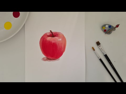 Урок рисования: "Построение объёма". Рисуем объёмное яблоко!