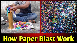 How paper blast work, paper fireworks, paper Crackers, Paper blasting, Remote control paper confetti