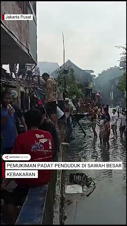Bangunan rumah tinggal di Kelurahan Mangga Dua, Kecamatan Sawah Besar, Jakarta Pusat, kebakaran