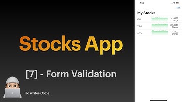 Form Validation using Combine | Stocks App [7] | Swift, SwiftUI