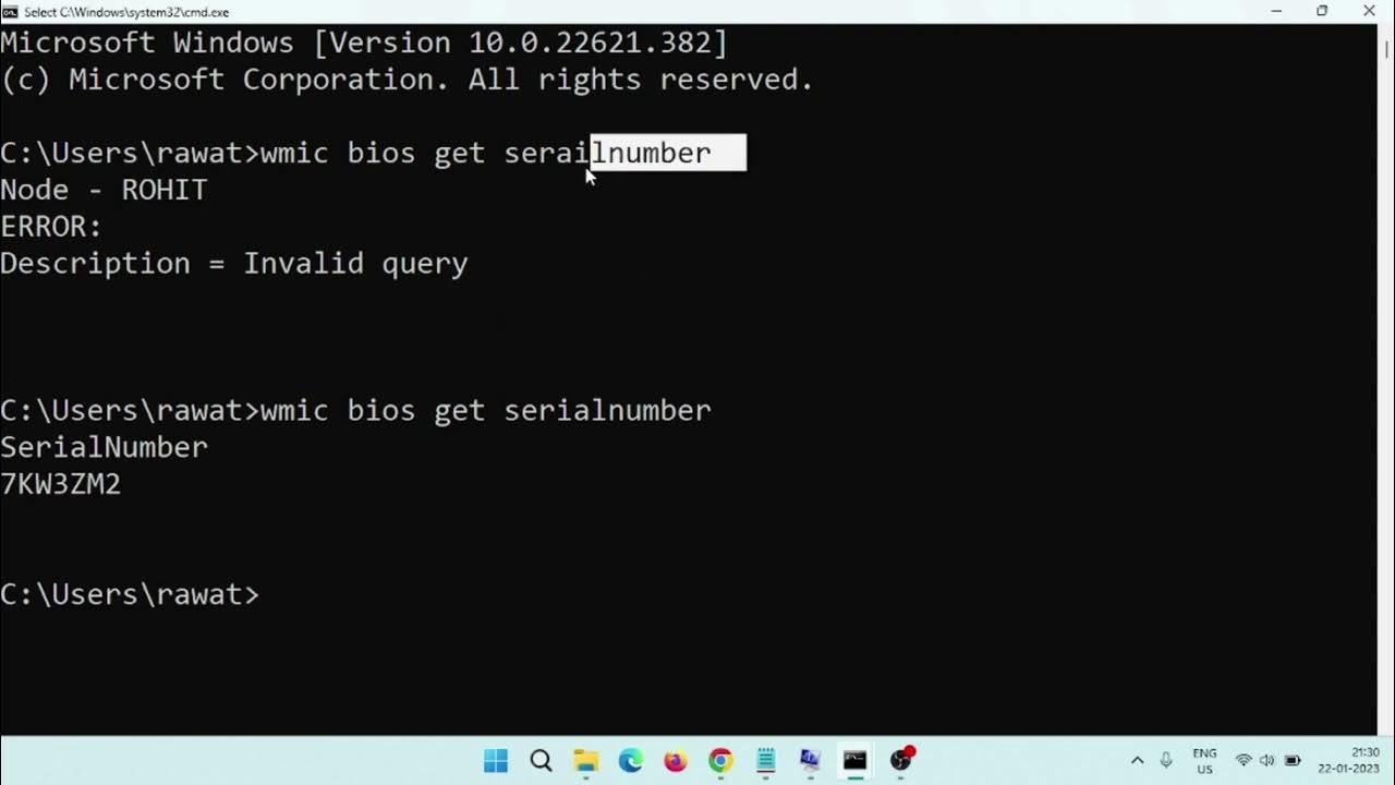 How to find Motherboard , RAM , Harddisk Serial Number Information Via