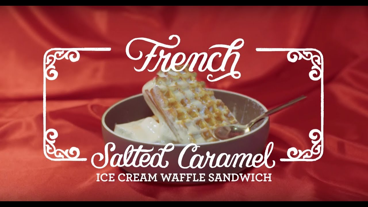 Salted Caramel Ice Cream Waffle Sandwich Recipe | FEATR