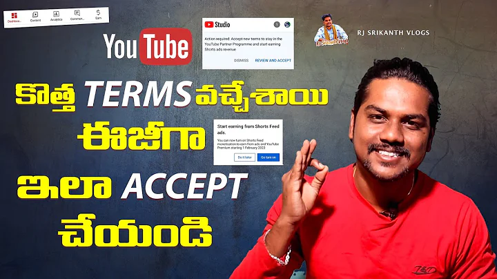 HOW TO ACCEPT NEW YOUTUBE PARTNER PROGRAMME TERMS | YOUTUBE MONETIZATION POLICY 2023 IN TELUGU