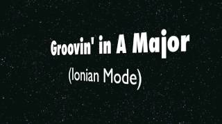 A Major (Ionian Mode) - Happy Groove Backing Track chords