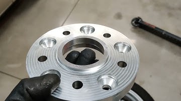 DIY CNC aluminum wheel adapters for WORK wheels on a BMW E28