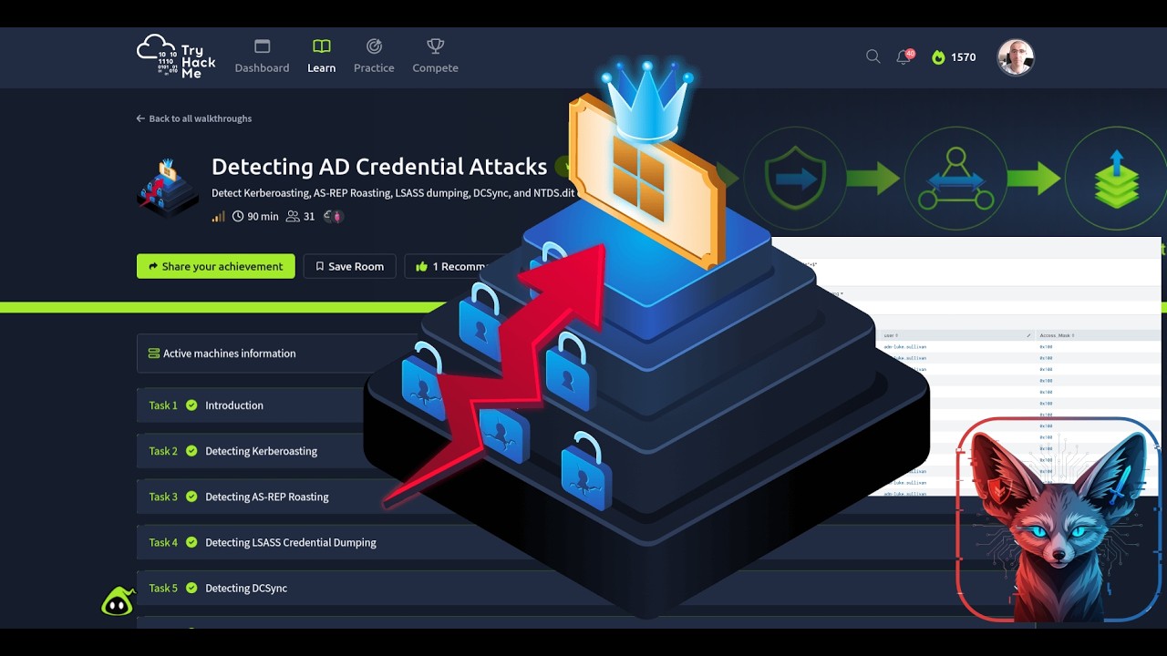 TryHackMe Detecting AD Credential Attacks | Full Walkthrough 2026 - YouTube