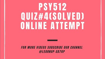 Psy512 Quiz#4 💫Gender issue⚡️For Finall Term prepration