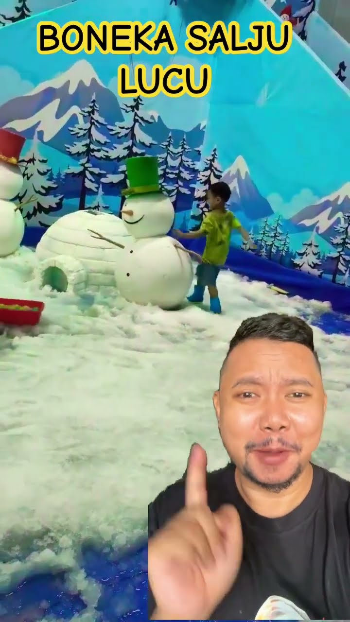 BONEKA SALJU MENGGEMASKAN!!?? #snow #bonekasalju #christmas #mainsalju #snowman #boneka
