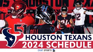 Houston Texans 2024 NFL Schedule, Opponents And Instant Analysis | Texans AFC South Favorites?