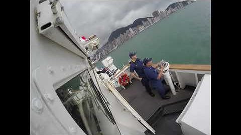 The U.S. Coast Guard Cutter Bertholf (WMSL 750) departs Hong Kong (2019) 🇺🇸