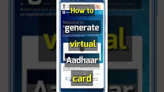 how to generate virtual aadhar card | virtual aadhar card kaise create kare | virtual aadhaar card 🔥 screenshot 2