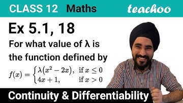 Ex 5.1, 18 - For what value of is f(x) continuous at x = 0, 1 - Teachoo