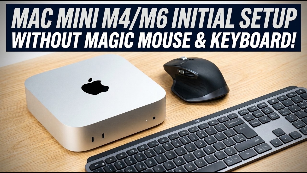 Mac Mini M4/M6 Initial Setup Without Magic Mouse & Magic Keyboard