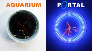 AQUARIUM PORTAL (Wall fish tank LED Portal with Clock)