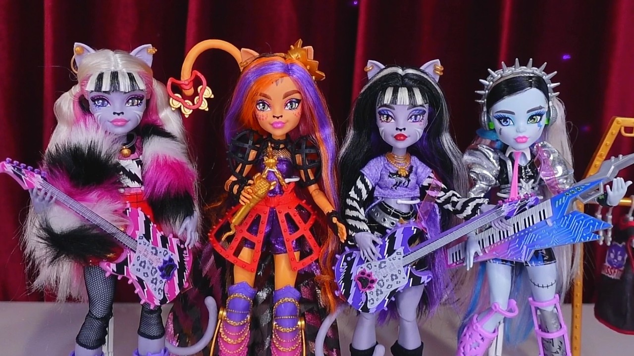 Френки и Кошки-Рокеры из Монстер Хай ★ Распаковка Кукол Monster High Hissfits