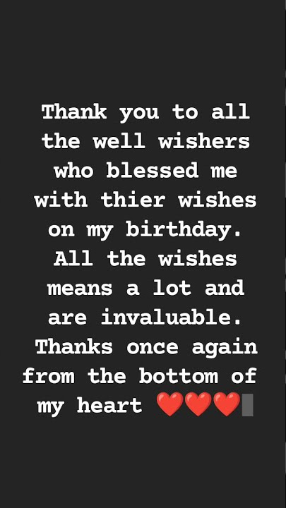 Happy Birthday Thank You Status, English Wishes, WhatsApp Trending Viral Video